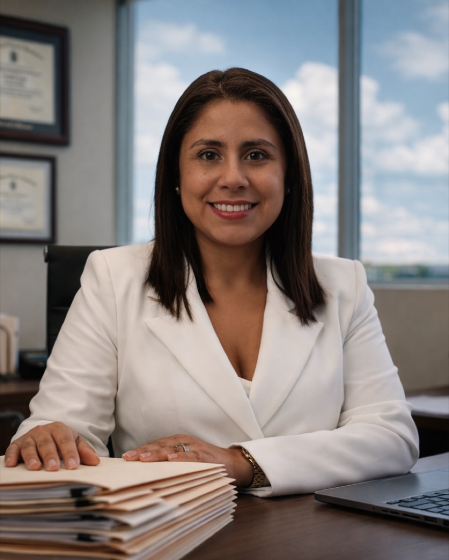 Carmen Troya, Asociada Calificada, en su oficina de Orlando, Florida